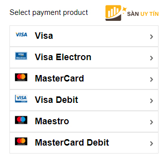 Chọn loại thẻ tín dụng mà bạn muốn