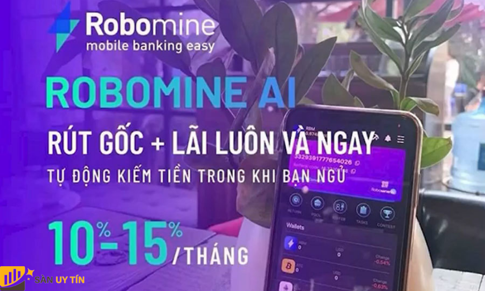 Robomine AI được trang bị hệ thống tự động đào tiền ảo nhờ vào công nghệ trí tuệ nhân tạo của AI.