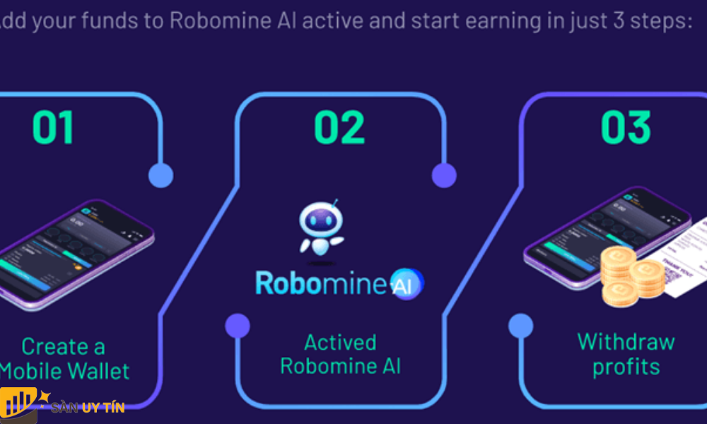 Robomine có mô hình hoạt động giống như ví tiền điện tử hay một thẻ ngân hàng.