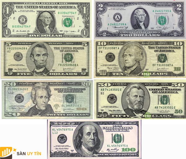 Các mệnh giá tiền đô được phát hành và chịu sự quản lý của Cục Dự Trữ Liên Bang.