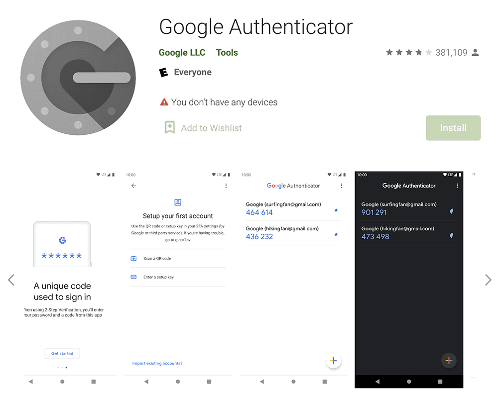 Tải phần mềm Google Authrnticator