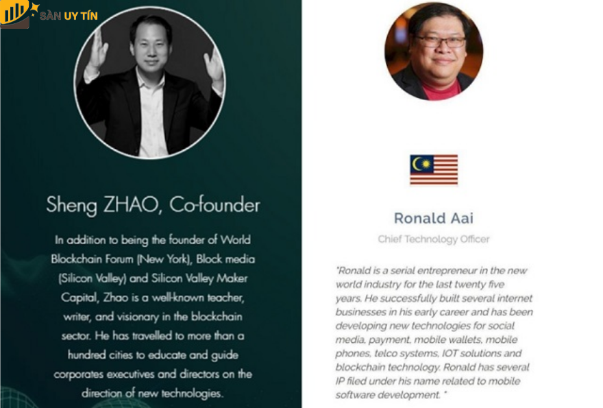 Người điều hành Cloud Token chính là Ronald Aai và Sheng Zhao.