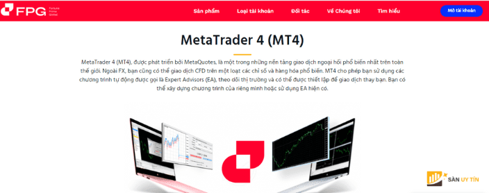 MT4 là nền tảng giao dịch duy nhất được cung cấp cho trader