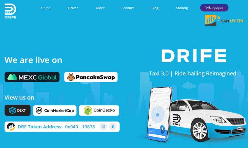 DRF là Tokenomic của nền tảng Taxi phi tập trung Drife