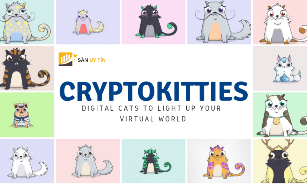 Cryptokitties cho phép người chơi sở hữu những chú mèo ảo dễ thương được tạo ra bởi một hợp đồng thông minh