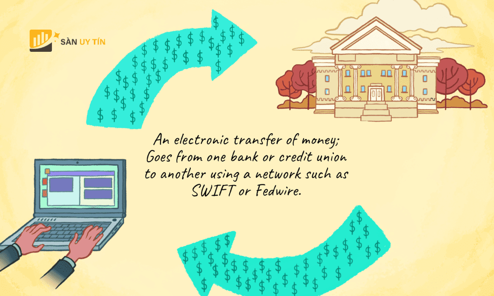 Wire Transfer là dịch vụ chuyển tiền liên ngân hàng hay điện chuyển khoản ngân hàng.