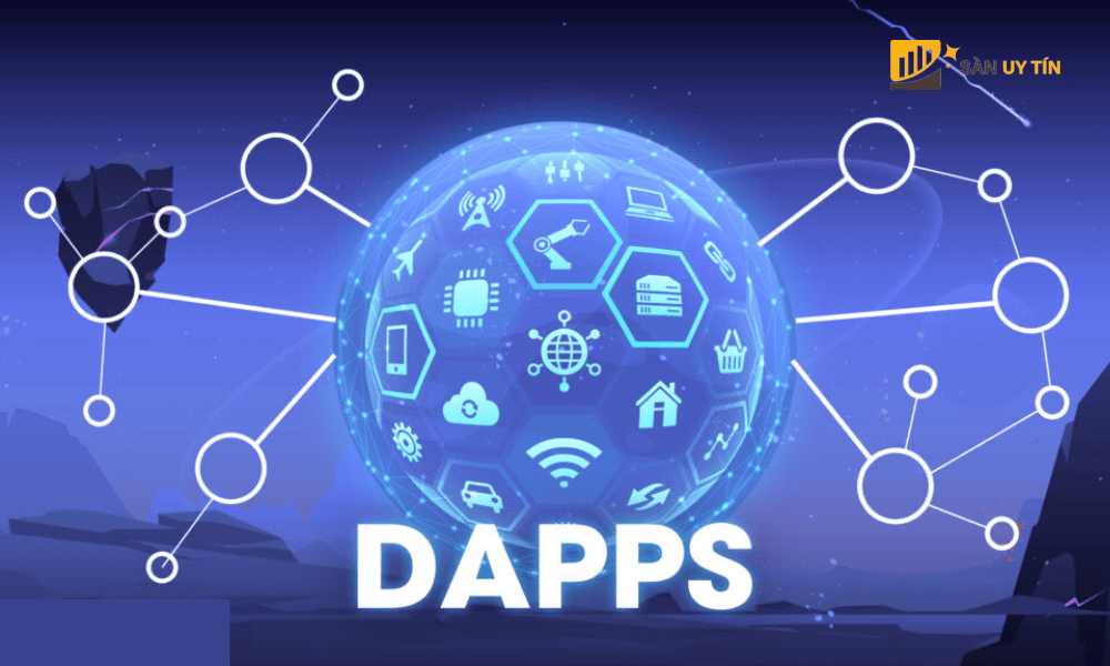 DApp (Decentralized Application) là các ứng dụng phi tập trung chạy trên nền tảng phi tập trung