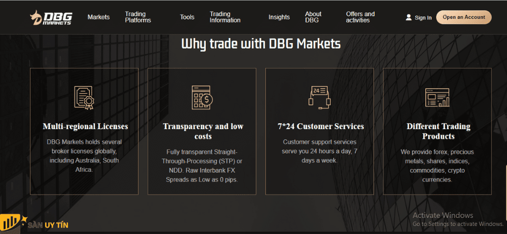 DBG Markets la nha moi gioi Forex va CFD truc tuyen co tru so tai Vuong quoc Anh