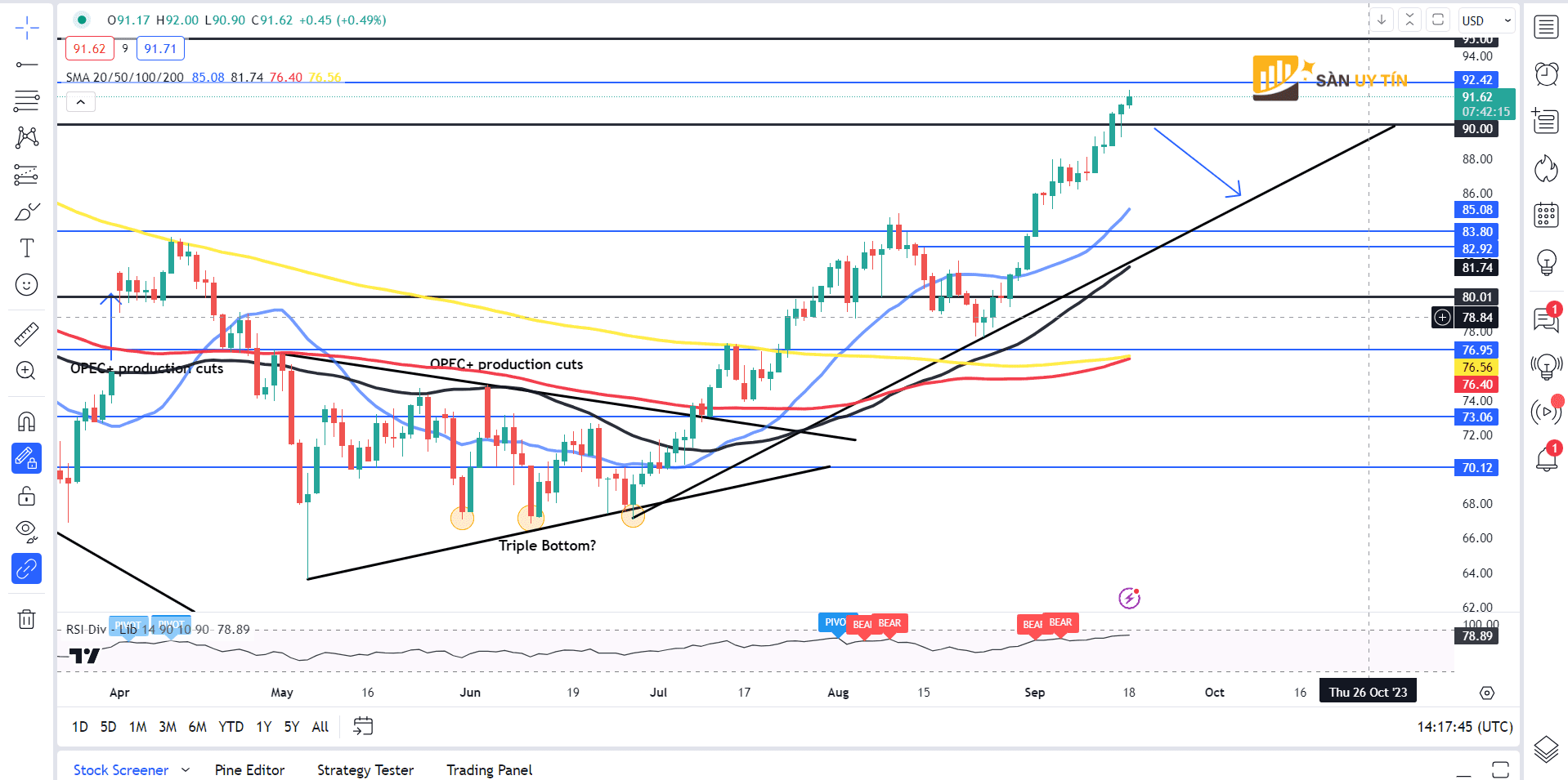 Bieu do hang ngay ve dau tho WTI