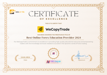 WeCopyTrade được vinh danh "Best Online Forex Education Provider 2024"