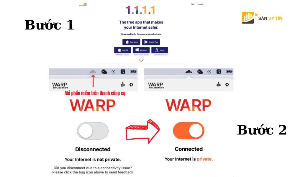 Phuong phap 2 Su dung 1.1.1.1 Thay doi DNS mien phi cua Cloudflare